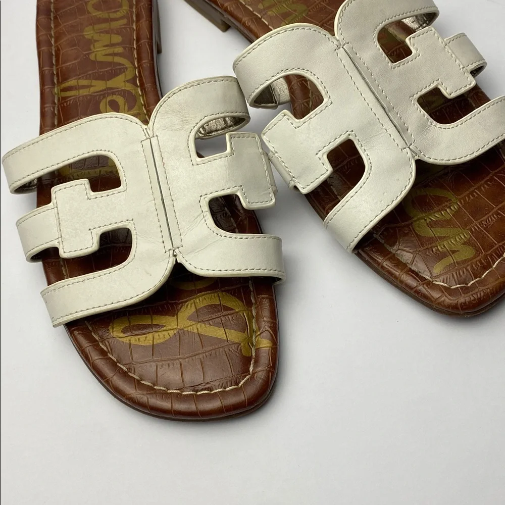 Sam Edelman White Bay Slip on Sandals 9 - Picture 2 of 9